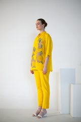 Fern Jacket Co-Ord Set Yellow Crochet