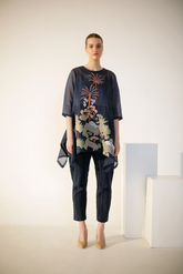 Fern Tail Co-Ord Set Midnight Blue Palm Tree