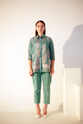 Fern Raglan Sleeve Shirt Set Pine Green Bridge