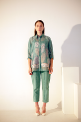 Fern Raglan Sleeve Shirt Set Pine Green Bridge