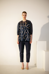 Fern Co-Ord Set Midnight Blue Crochet Line