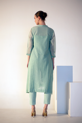 Fern Long Kurta Set Sage Green Bridge