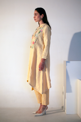 Fern A-Line Kurta Set Sand Gold