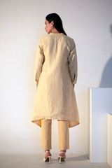 Fern A-Line Kurta Set Sand Gold