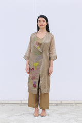 Dawn Long Jacket Set Pale Brown