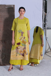 Dawn Long Kurta Set Pear Green