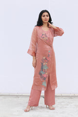 Dawn Long Jacket Set Dusty Pink