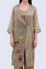 Dawn Long Jacket Set Pale Brown