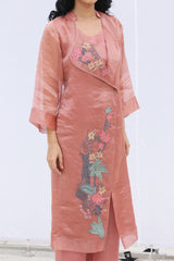 Dawn Long Jacket Set Dusty Pink