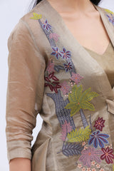 Dawn Short Jacket Co-Ord Set Pale Brown