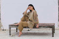 Dawn Short Kurta Set Pale Brown