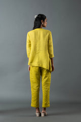 Tresor Assymetrical Co-Ord Set Lime Green