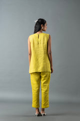 Tresor Crop Co-Ord Set Lime Green