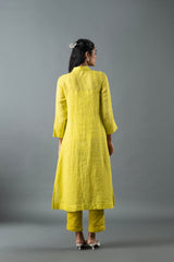 Tresor Kurta Set Lime Green