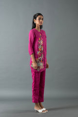 Tresor Assymetrical Co-Ord Set Magenta