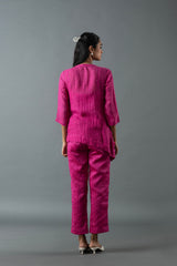 Tresor Assymetrical Co-Ord Set Magenta