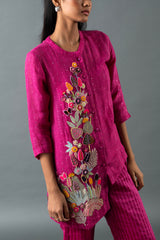 Tresor Assymetrical Co-Ord Set Magenta