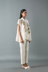 Tresor Pleated Co-Ord Set Ivory