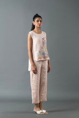 Tresor Crop Co-Ord Set Soft Pink