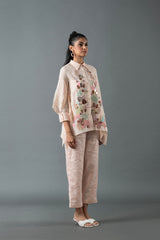 Tresor Drape Co-Ord Set Soft Pink