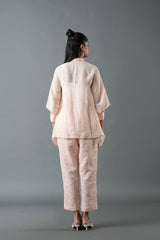 Tresor Drape Co-Ord Set Soft Pink