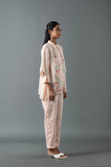 Tresor Drape Co-Ord Set Soft Pink