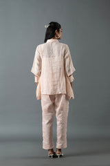 Tresor Drape Co-Ord Set Soft Pink