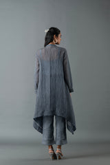 Tresor A-Line Kurta Set Pebble Grey