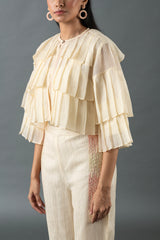 Tresor Ruffle Co-Ord Set Light Ivory