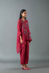 Tresor Tail Co-Ord Set Mahroon