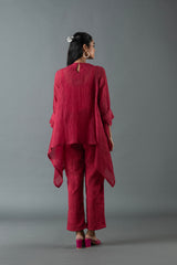 Tresor Tail Co-Ord Set Mahroon