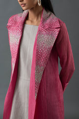 Tresor Dress Set Rose Pink & Slate Grey