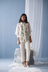 Tresor Drape Co-Ord Set Ivory