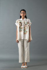 Tresor Pleated Co-Ord Set Ivory