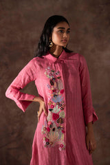 Tresor Kurta Set Cerise Pink