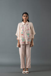 Tresor Drape Co-Ord Set Soft Pink