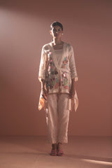 Tresor Drape Jacket Co-Ord Set Soft Pink