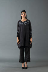 Tresor Tunic Co-Ord Set Charcoal Black