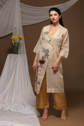 Dawn Long Jacket Set Almond White