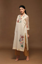 Dawn Yoke Suit Set Almond White