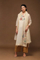 Dawn Yoke Suit Set Almond White