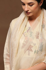 Dawn Yoke Suit Set Almond White