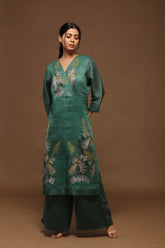 Dawn Yoke Suit Set Bottle Green