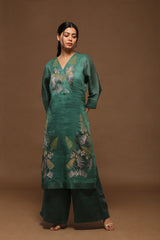 Dawn Yoke Suit Set Bottle Green