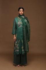 Dawn Yoke Suit Set Bottle Green