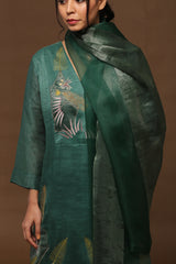 Dawn Yoke Suit Set Bottle Green