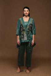 Dawn Short Jacket Co-Ord Set Bottle Green