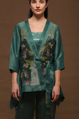 Dawn Short Jacket Co-Ord Set Bottle Green