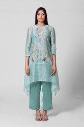 Blossom A-Line Co-Ord Set Turquoise Blue