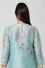 Blossom A-Line Co-Ord Set Turquoise Blue